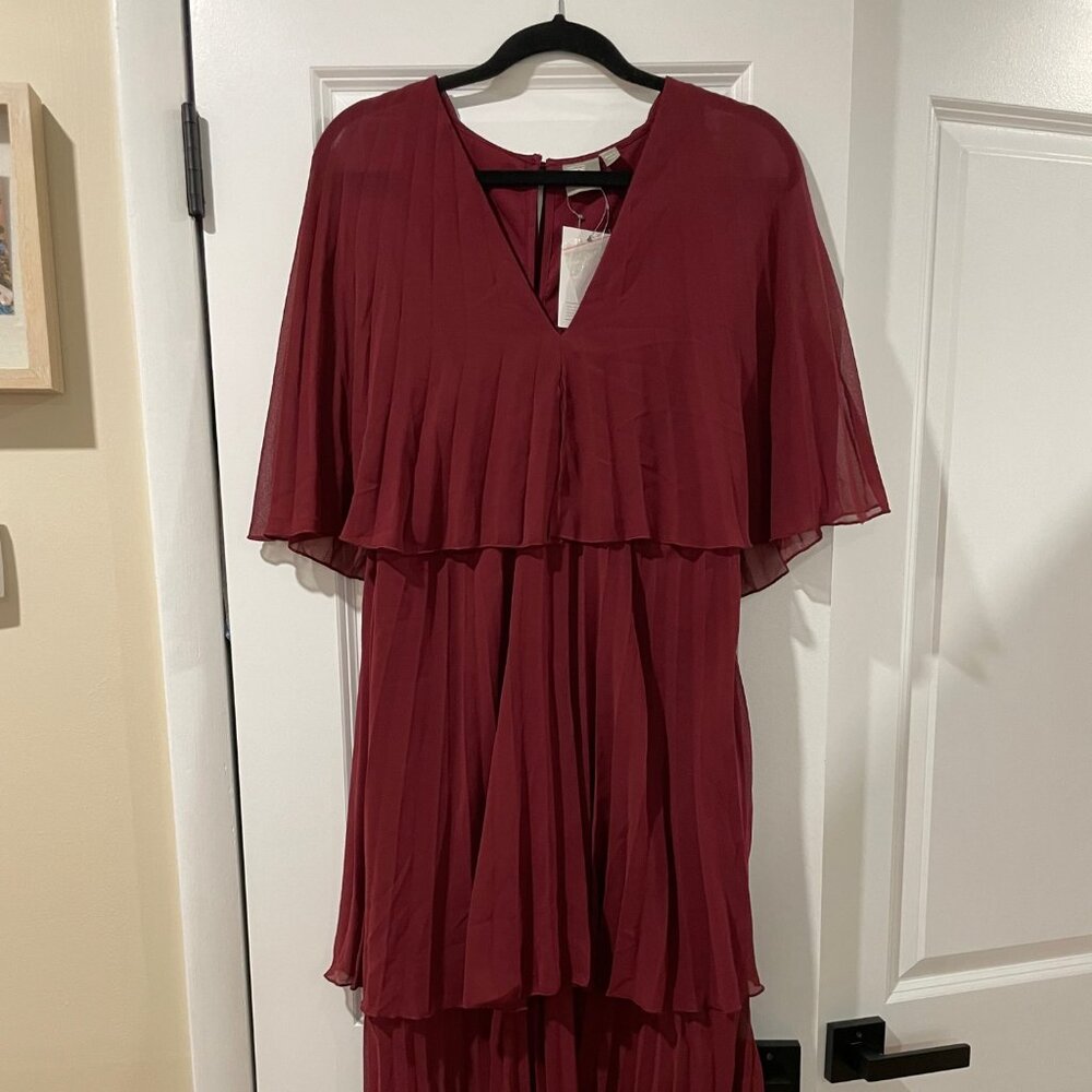 Asos Burgundy Midi Dress